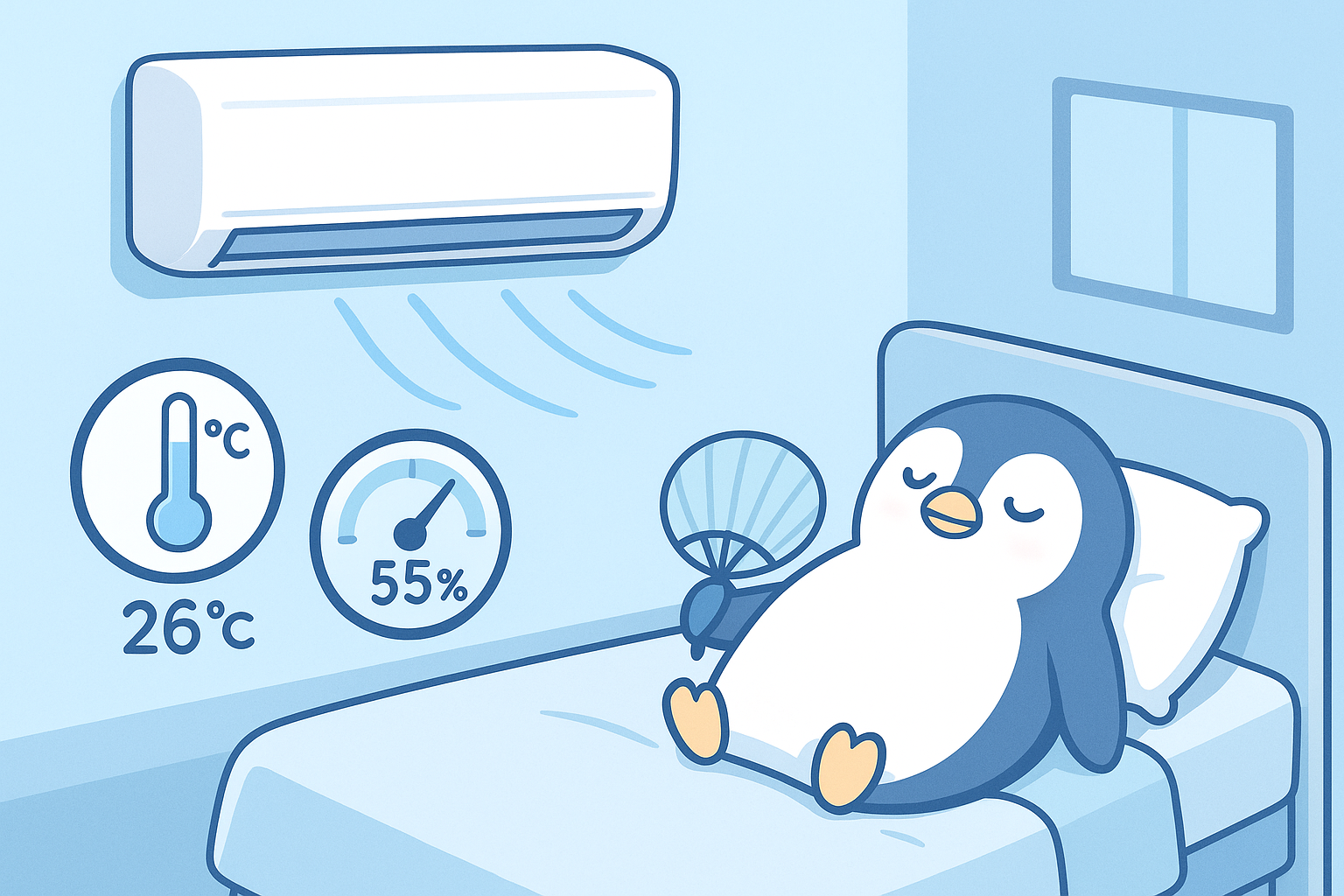 夏の睡眠時の温度と湿度についての記事のアイキャッチ画像