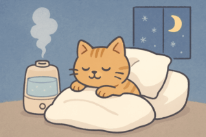 寝室の冬の乾燥対策に関する記事のアイキャッチ画像