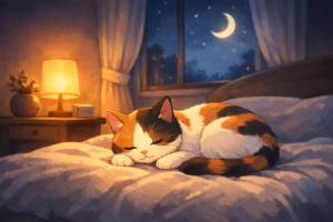 寝る前にやると落ち着く習慣についての記事のアイキャッチ画像